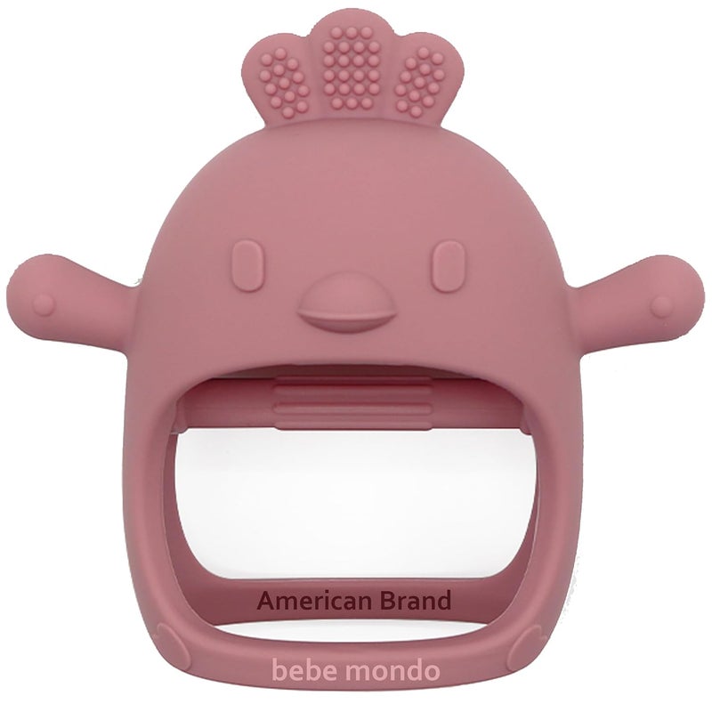 Bebe Mondo Teething Toys for Babies 06 months BPA Free Never Drop Teether Baby Chew Toys for Teething Relief Silicone Teether Pacifier Baby Teething Toys Newborn 03 Months for Sucking Needs Infant ToysPink - Image 1