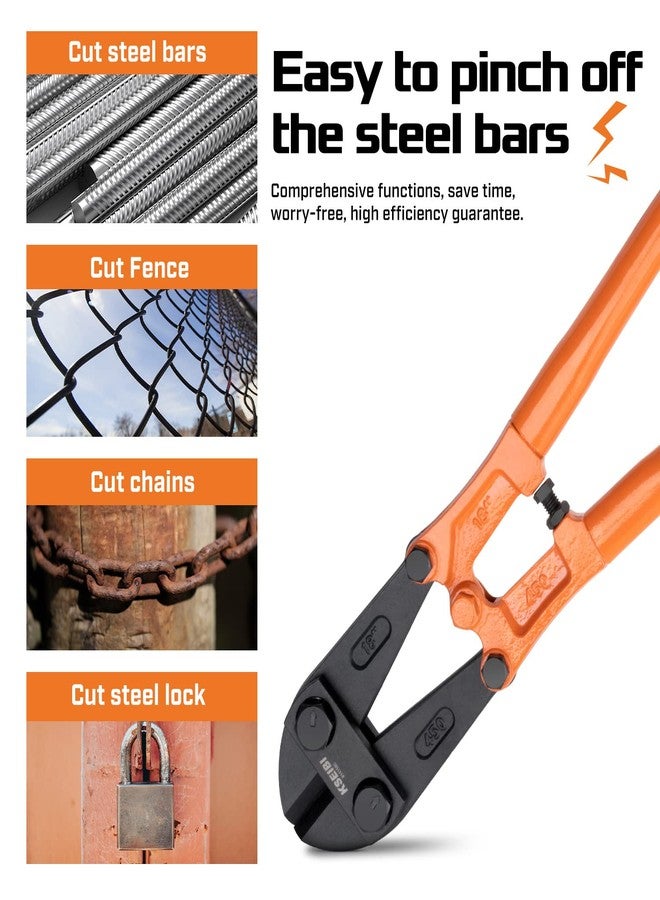 KSEIBI 141585 Heavy-Duty Medium Size Bolt Cutter 24" for Cutting Fence, Steel Wire, Chain, Screws, Rivet, and Medium Padlock, with Soft Grip Rubber Ergonomic Handle Cutters - Image 5