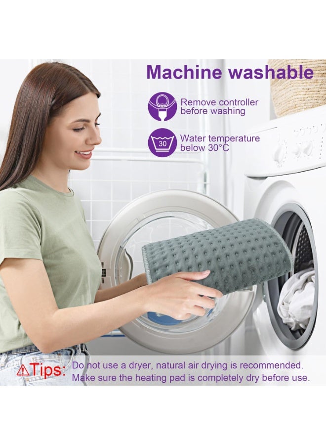 وسادة التدفئة الكهربائية الفاخرة - تخفيف آلام الظهر، الرقبة، والكتف - تقنية التسخين السريع مع مستويات حرارة متعددة - قماش مايكرو-بلش فائق النعومة - خاصية الإغلاق التلقائي للأمان - Image 5
