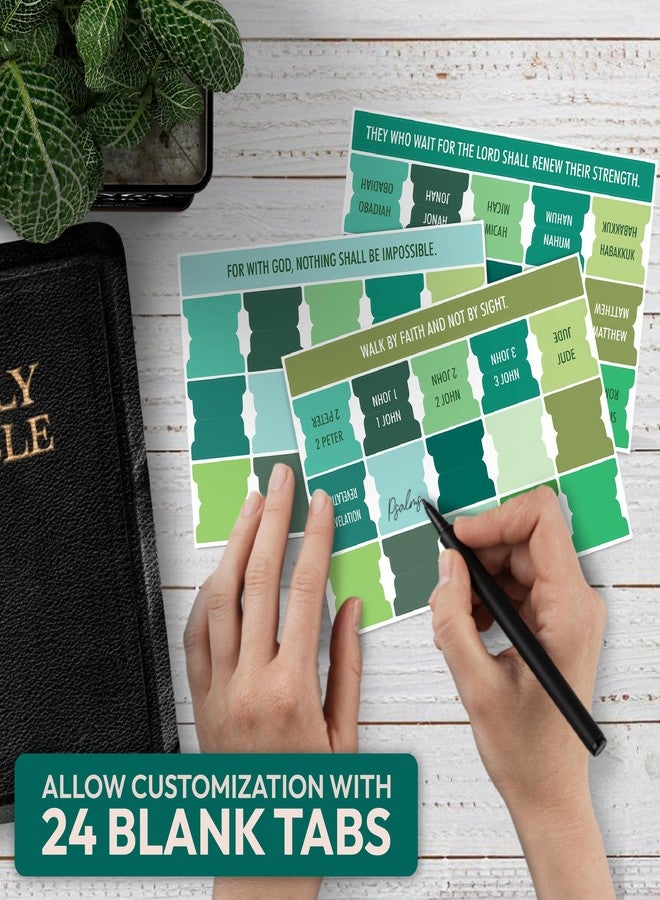Only Zest Green Bible Tabs, 90 Large Print Bible Index Tabs for Study Bible, Laminated Easy-to-Read Label, Christian Gift for Women, Men, Kids - Image 4