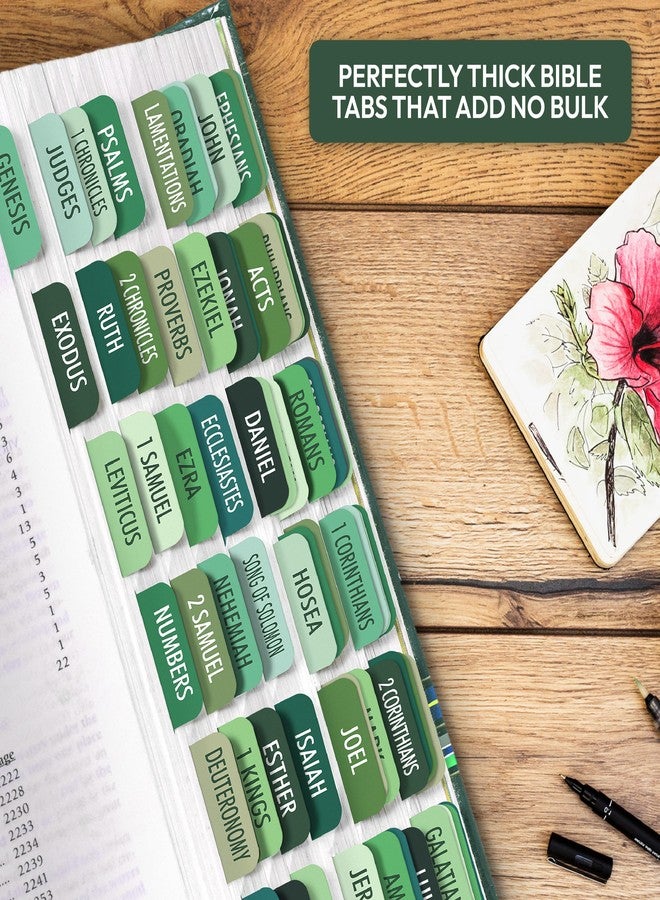 Only Zest Green Bible Tabs, 90 Large Print Bible Index Tabs for Study Bible, Laminated Easy-to-Read Label, Christian Gift for Women, Men, Kids - Image 5