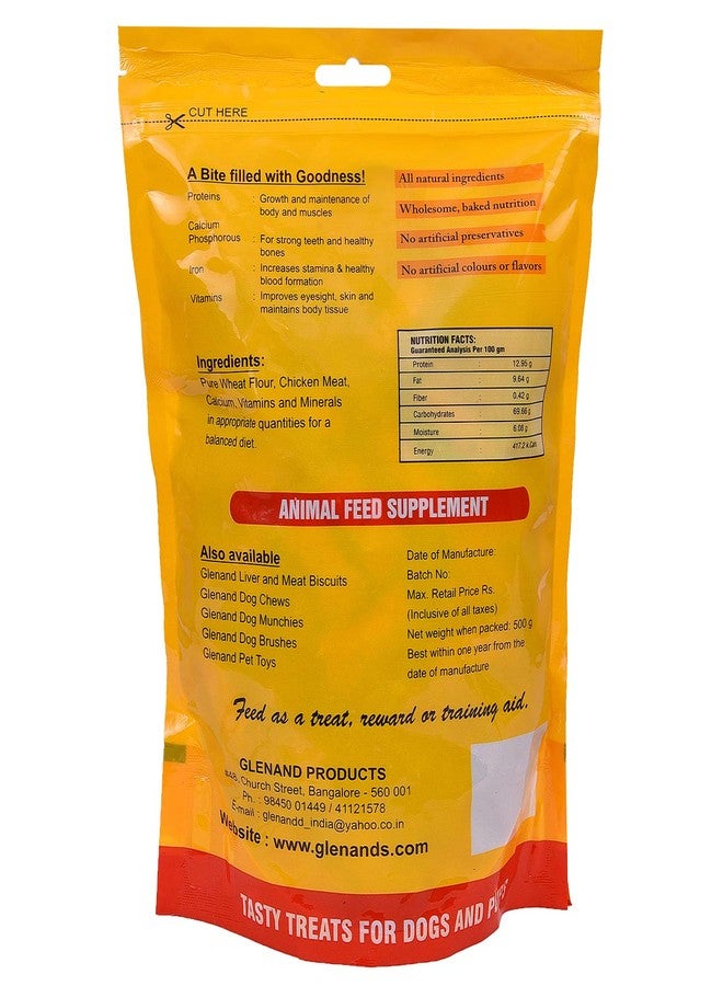 Glenand Dog Biscuit Chicken 500 gm for All Life Stages - Image 4