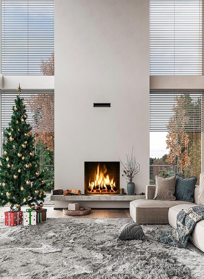 SUPERDANT Christmas Fireplace Wall Sticker 3D Bonfire Chimenea Decorative Wall Decal Fireplace Backdrop Wallpaper Decals Peel and Stick Vinyl Decor for Xmas Living Room Bedroom Home Decoration - Image 4