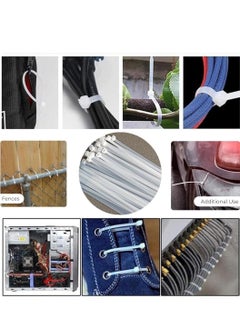Generic Nylon Cable Ties White 100 Pieces Pack Durable Self-Locking Design Wire Ties Indoor Outdoor Use Zip Ties (4.8x450mm)  - Image 5