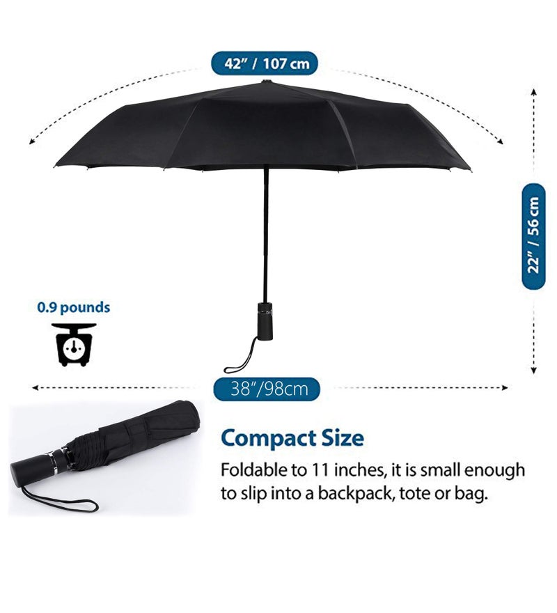 SY COMPACT Travel Umbrella Automatic Windproof Umbrellas Strong Compact Umbrella for Women Men - Image 4