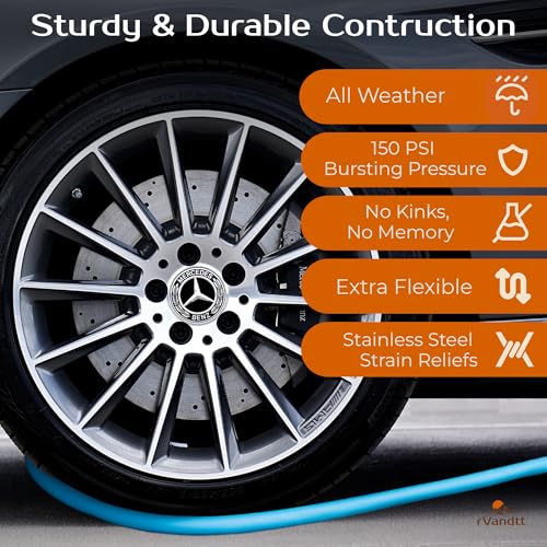 rVandtt - RV Fresh Water Hose - Premium Drinking Water Hose with Storage Bag, Flexible Garden Hose for RV, Camping, and Outdoor Use - Lead, BPA, and Phthalate Free, 35ft 5/8" diameter - Image 2