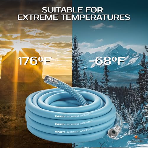 rVandtt - RV Fresh Water Hose - Premium Drinking Water Hose with Storage Bag, Flexible Garden Hose for RV, Camping, and Outdoor Use - Lead, BPA, and Phthalate Free, 35ft 5/8" diameter - Image 3
