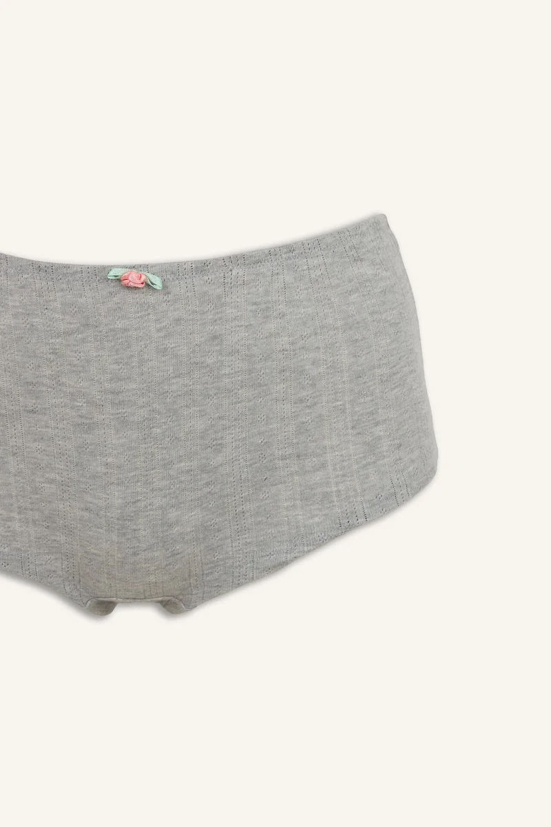 Defacto  100% Cotton Ribbed Elastic Waist Boxer Shorts for Men | Best Price UAE