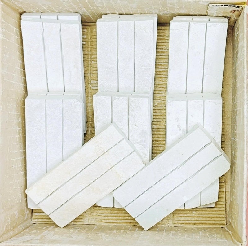 ألواح كيت كات البيضاء من برايتيفي 500 جرام | ألواح شديدة السماكة من الحجر الطبيعي للاستخدامات المتعددة على الألواح الصخرية، والفنون، والكتابة، ومشاريع الحرف اليدوية والتعليم (5 قطع)