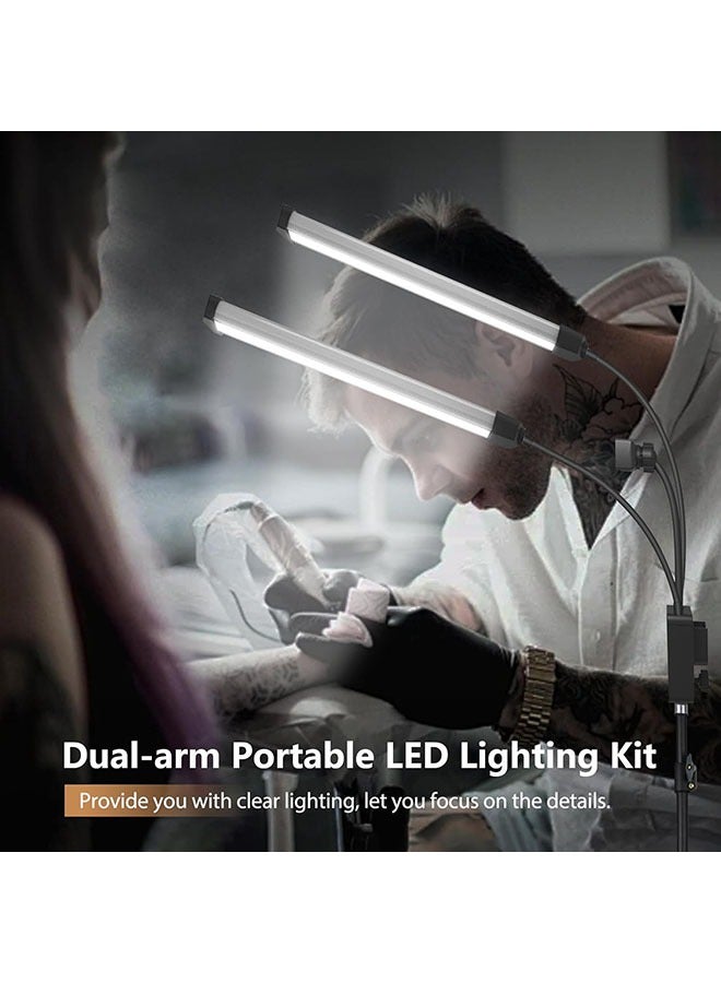 general Double Arm Light 45W Double Tube Double Head Photography Light ,Esthetician Light with Tripod Stand and Phone Holder, Floor Lamp, Lash Lamp for Eyelash Extensions, Touch Switch Lash Light for Makeup - Image 5