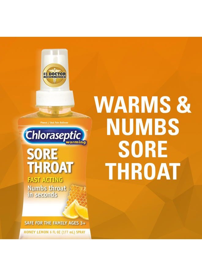 Chloraseptic Sore Throat Spray, Warming Honey Lemon Flavor, 6 fl oz - Image 2
