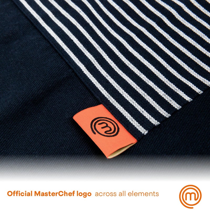 MasterChef Kitchen Set of Cooking Gifts for Men & Women  5pc Set includes Chef Apron  Pair of Oven Mitts & 2 x Kitchen Towels  Premium Quality Cotton with Official Logo  Elite Black - Image 5