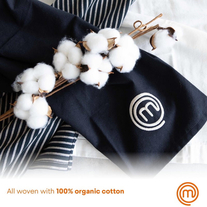 MasterChef Kitchen Set of Cooking Gifts for Men & Women  5pc Set includes Chef Apron  Pair of Oven Mitts & 2 x Kitchen Towels  Premium Quality Cotton with Official Logo  Elite Black - Image 4