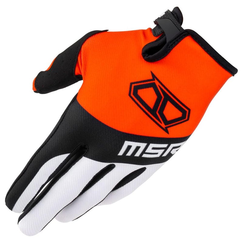 MSR قفازات ركوب الدراجات الجبلية MSR NXT Air MTB للدراجات النارية موتوكروس MX BMX الرياضات الخارجية ATV UTV للرجال والنساء حجم XX-Large أبيض/برتقالي - Image 1