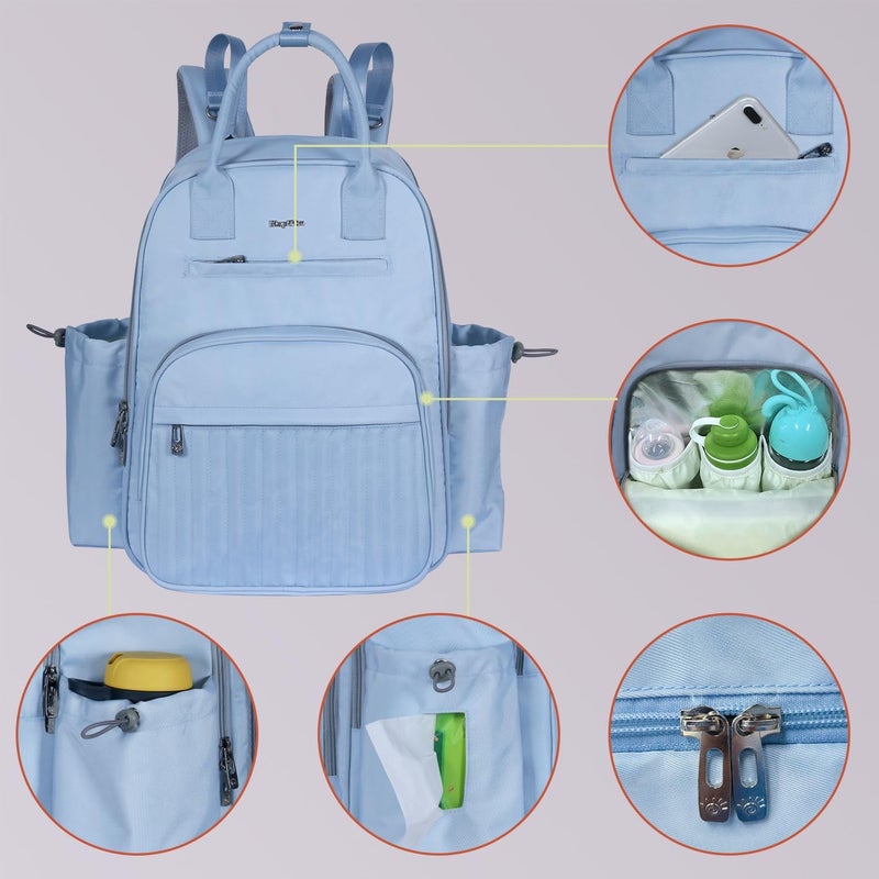 Hap Tim Diaper Bag Backpack, Large Capacity Baby Bag Backpack with Changing Pad - Image 4