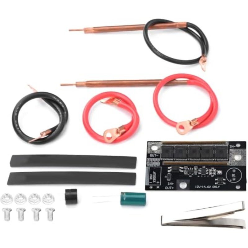 12V Battery Spot Welders Pen Kit, Circuit Board Welding Accessory with Copper Probes, Wiring and Hardware - Image 2