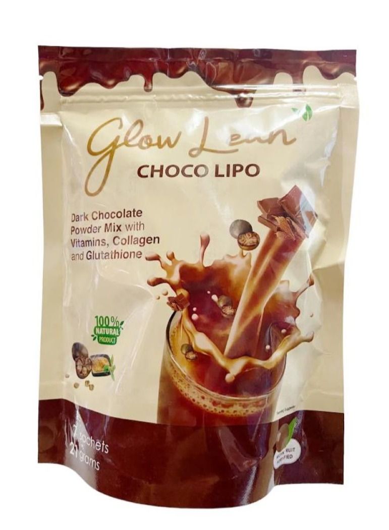 choco lipo Collagen and Glutathione for Whitening & Slimming & anti aging healthy coffee 7 * 21g