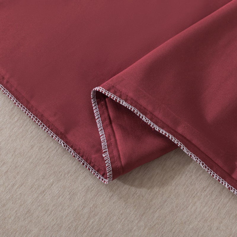 WhatsBedding Body Pillow Cover  Ultra Soft Microfiber Pillowcases  Breathable Long Pillow Case  Envelope Closure - Wine Red (21x54 inch) - Image 5