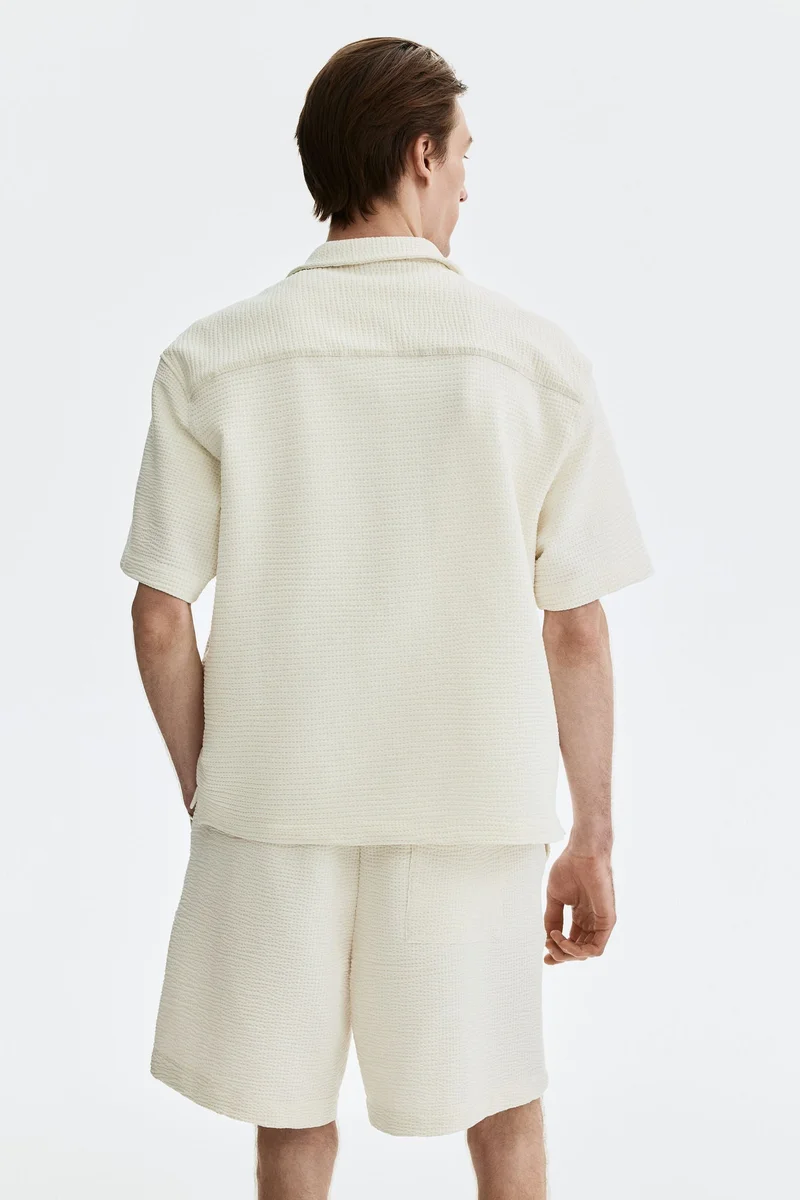 H&M  Relaxed Fit Waffled shorts for Men | Best Price UAE