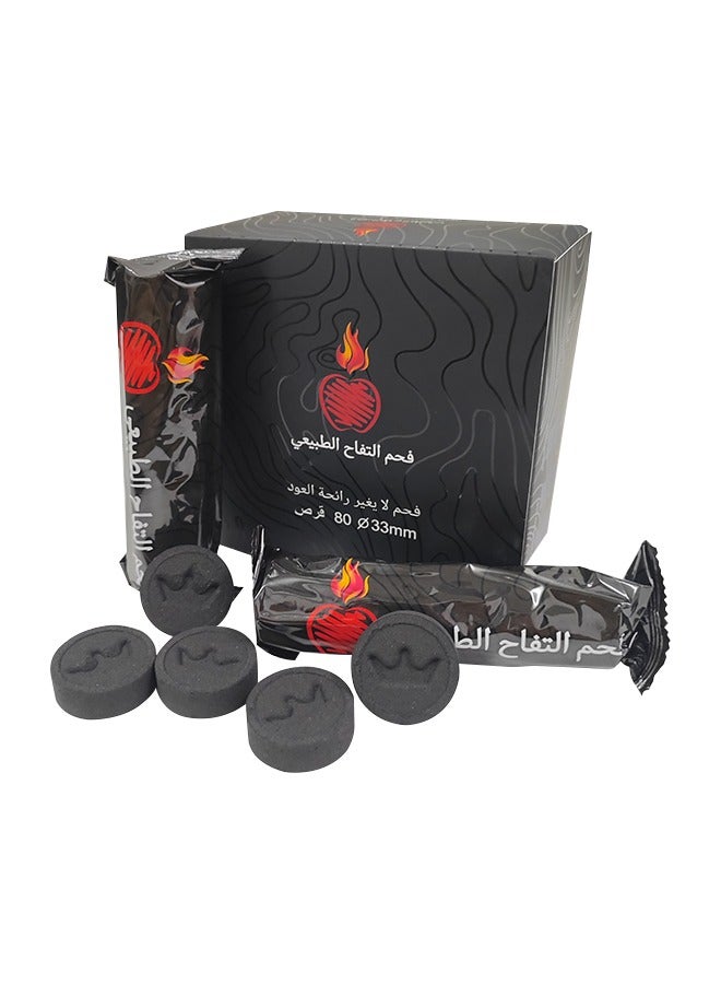 80 Pcs Natural Bakhoor Coal for Incense, Long-Lasting Burning Incense Charcoal for Mabkhara, Pure Aroma and No Chemical Additives, Perfect for Majlis, Bedroom, Study Room, Hotel  - Image 1