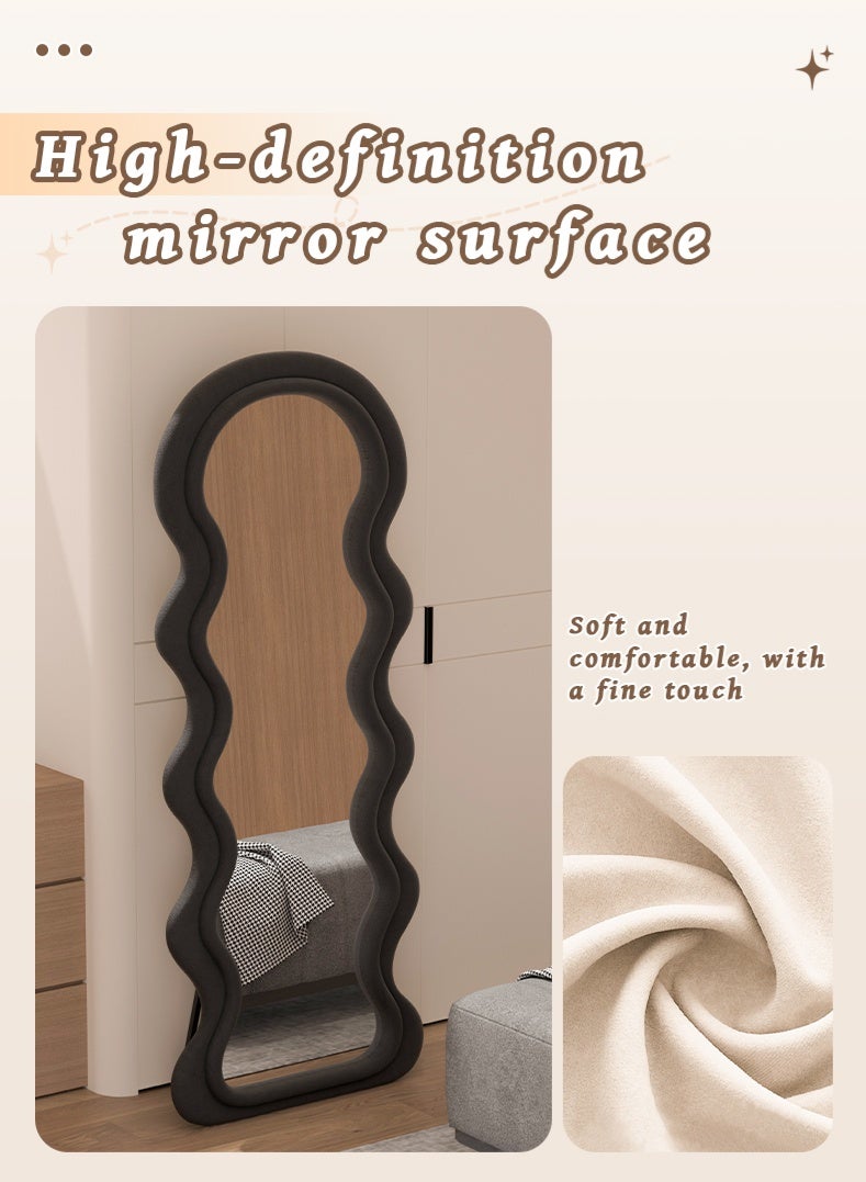 Double Layer Wave Mirror, Unique Design Wall Mirror - Modern Home Decoration, Create A Luxurious Atmosphere - Suitable For Living Room, Bedroom, Entryway（170cmx70cm) - Image 5