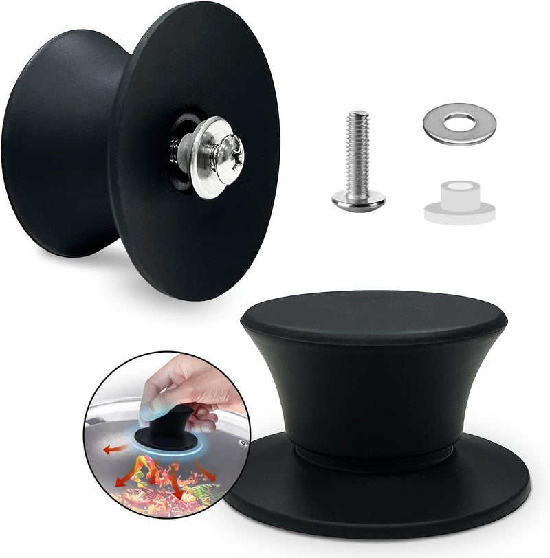 Ydeapi Universal Pot Lid Replacement Knobs, Silicone Pan Lid Holding Handles, Heat Resistant, Non-Slip Handle for Kitchen Cookware Lids and Covers (2 Packs) - Image 1