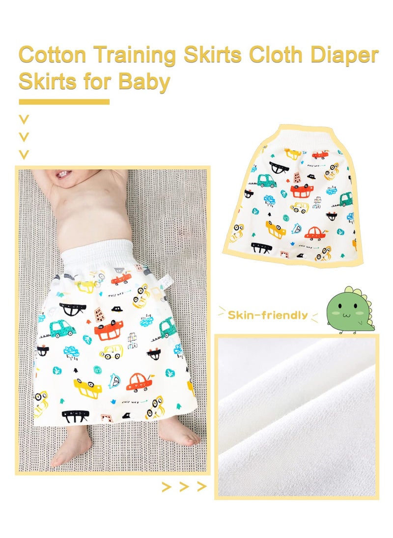 SYOSI 2 Pack Waterproof Cotton Diaper Skirt Shorts Comfy Breathable Potty Training Pants Anti Bed Wetting Clothes for 0-4 Year Old Baby Girls Boys  - Image 4