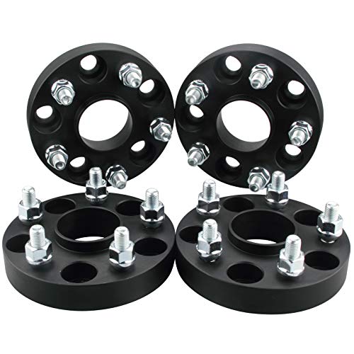 DCVAMOUS 4PC Black 5x100 to 5x4.5 Hubcentric Wheel Adapters 1 Inch with 12x1.25 Studs Compatible with Subaru 5 Lug 5x100 to 5x114.3 for 2013-2022 BRZ | 1995-2022 Impreza | 1998-2022 Forester - Image 1