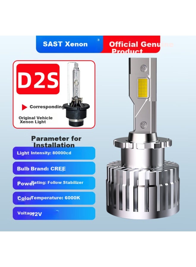 Sast Car Led Headlights, Xenon Lamp To Led Bulb Conversion, High Beam And Low Beam Headlights, D2S [2-Pack] - Image 2