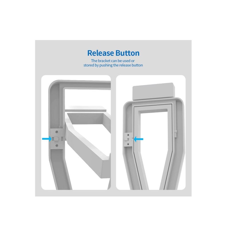 SOLARAE VR Stand Organizer and Display Stand for Oculus Quest 2/Quest/Meta/Rift/Rift S/PS VR Headset and Touch Controllers (White) - Image 2