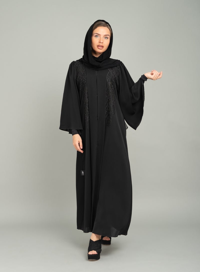 IKKXA Royal Emboidery Emirati Abaya AIK5088 - Image 5