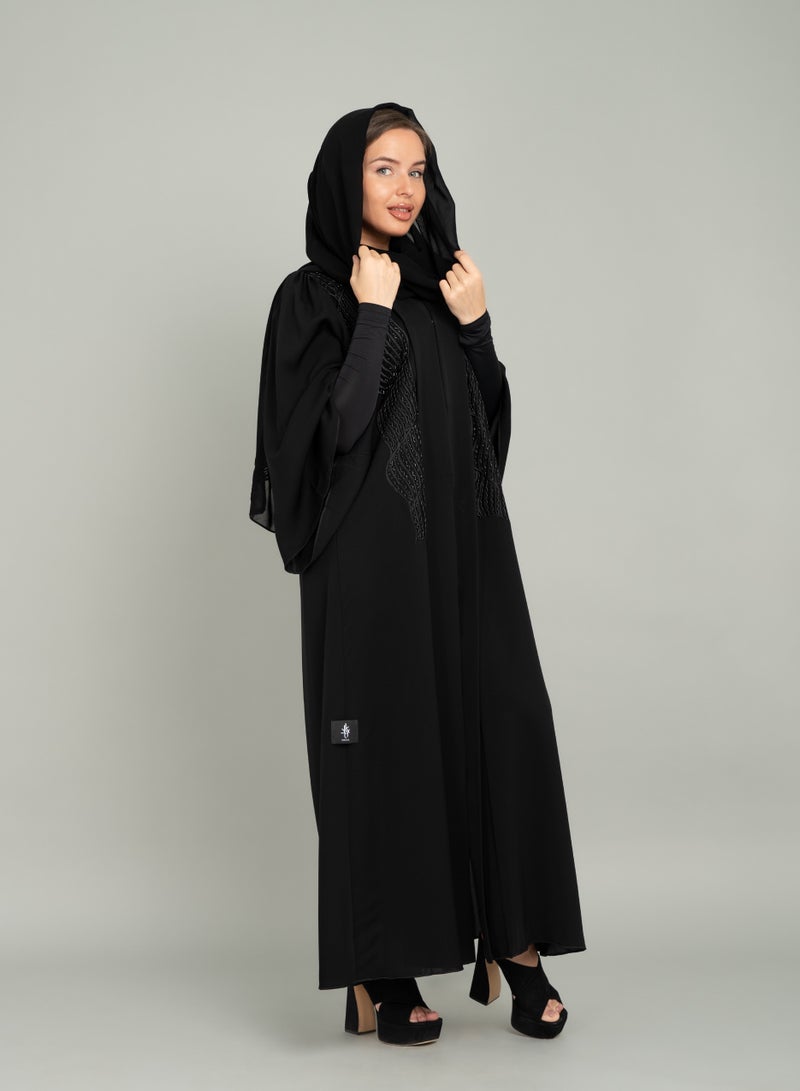 IKKXA Royal Emboidery Emirati Abaya AIK5088 - Image 3