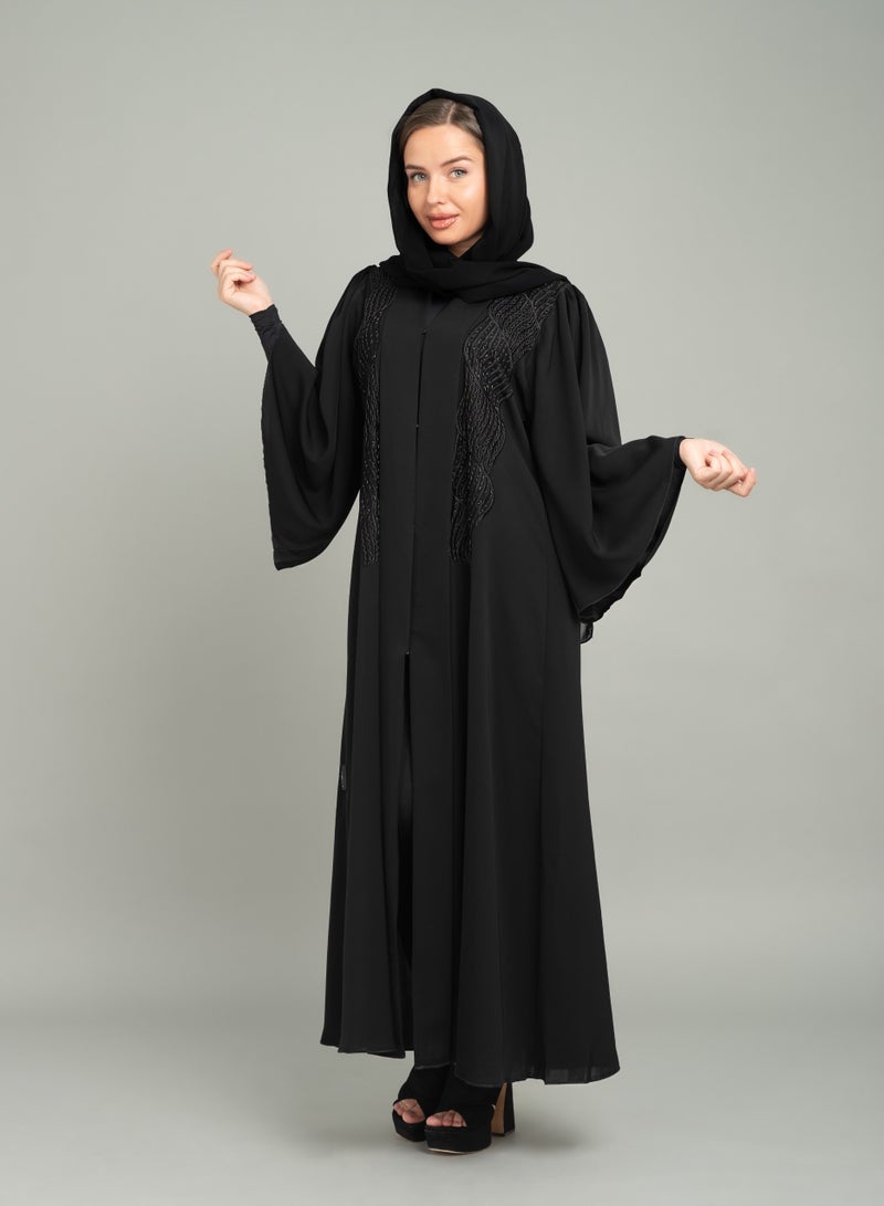 IKKXA Royal Emboidery Emirati Abaya AIK5088 - Image 1
