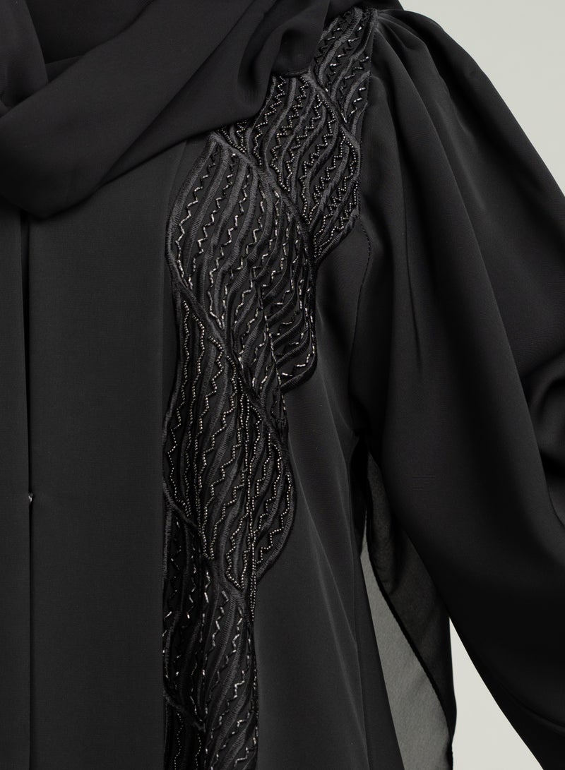IKKXA Royal Emboidery Emirati Abaya AIK5088 - Image 2