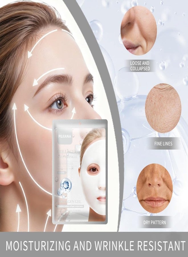 SUNNIFA Gel Face Mask Sheet Combo Pack of 5, Hydrating Moisturizing Brightening Facial Mask, Anti Aging Wrinkle Repair Skin Glow, Cooling Soothing for Women and Men, All Skin Types (All Flavors) - Image 5