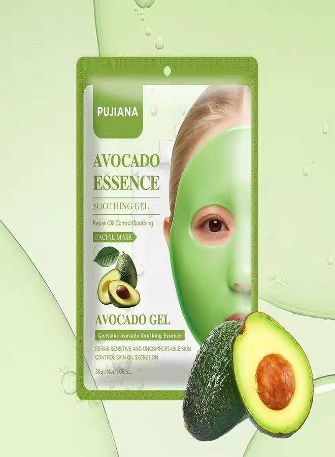 SUNNIFA Gel Face Mask Sheet Combo Pack of 5, Hydrating Moisturizing Brightening Facial Mask, Anti Aging Wrinkle Repair Skin Glow, Cooling Soothing for Women and Men, All Skin Types (All Flavors) - Image 3