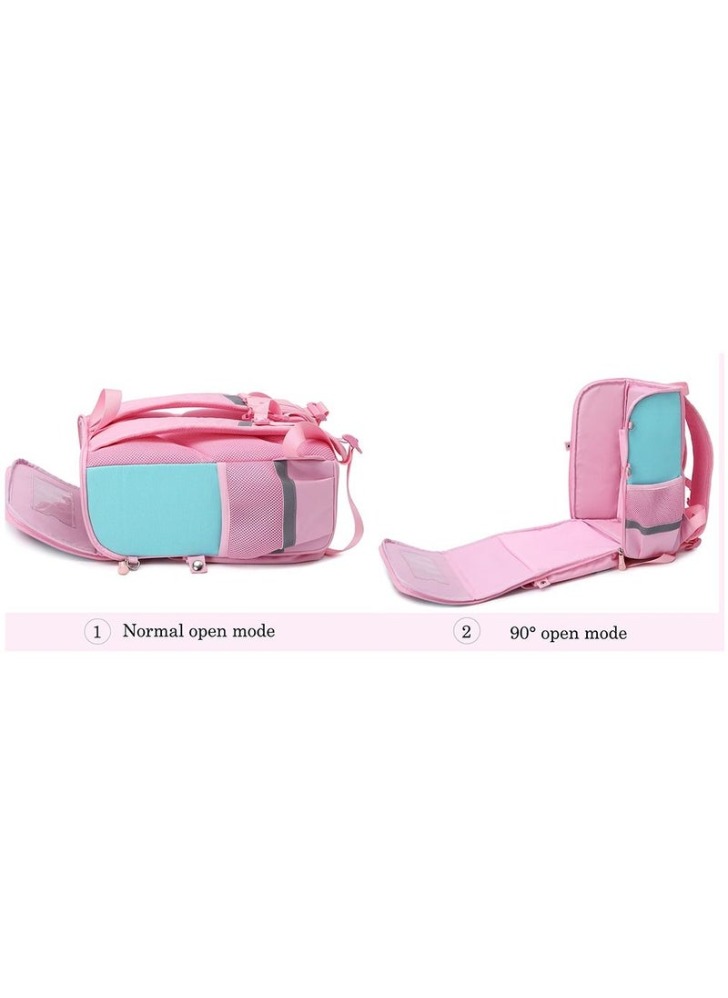 Eazy Kids - 3D Unicorn School Bag With Trolley - Pink - Image 1