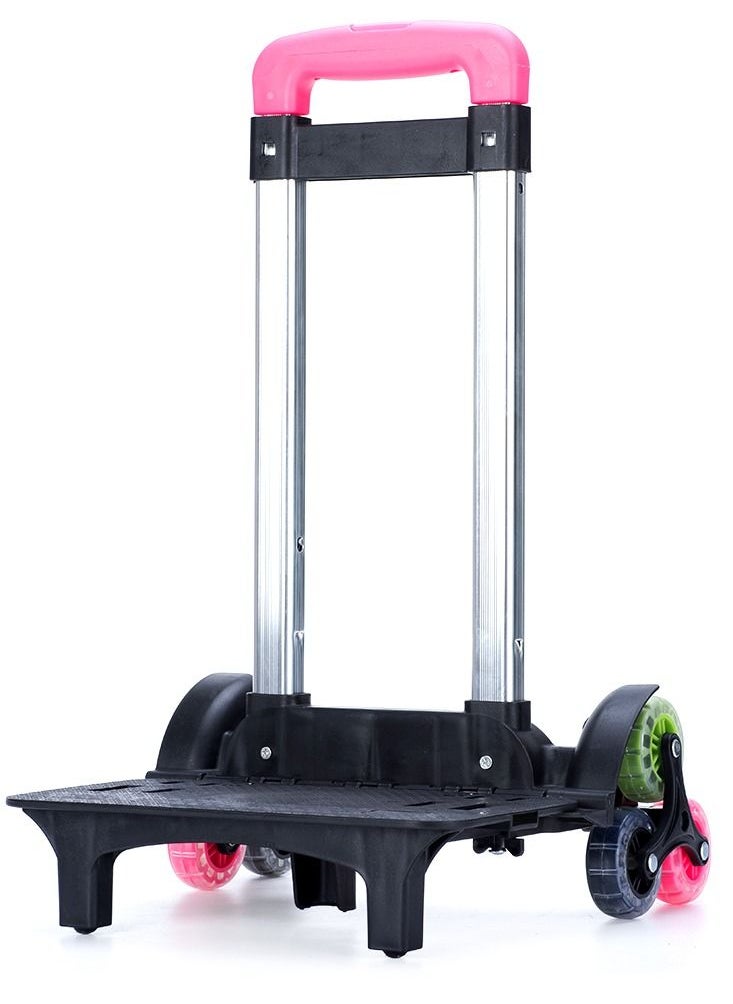 Eazy Kids - 3D Unicorn School Bag With Trolley - Pink - Image 1