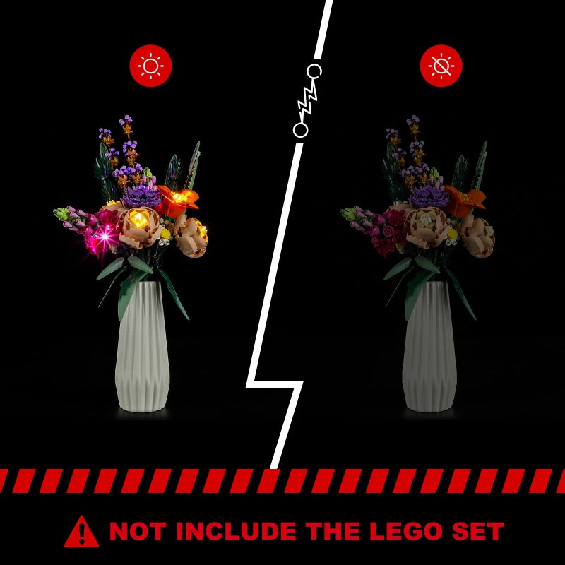 BRIKSMAX Led Light Kit for Lego-10280 Flower Bouquet - Compatible with Lego Icons Building Set- Not Include Lego Set - Image 5