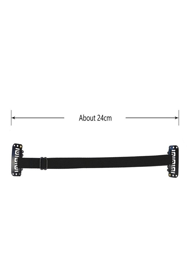 YTBYT 4 Pcs Facelift Bands with Clips Invisible Face Stretching Lifting Strap Adjustable Elastic Band Face Slimming Band (24cm Black Single Bands) - Image 2
