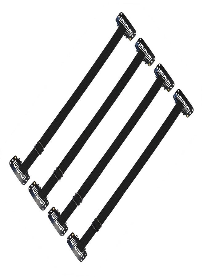 YTBYT 4 Pcs Facelift Bands with Clips Invisible Face Stretching Lifting Strap Adjustable Elastic Band Face Slimming Band (24cm Black Single Bands) - Image 1