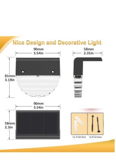 Next Life Solar Deck Lights, 4Pack Outdoor Fence Solar Lights Waterproof LED Solar Stair Lights, Outdoor Solar Fence Lights for Deck, Stairs, Step, Yard, Patio, and Pathway  - Image 3