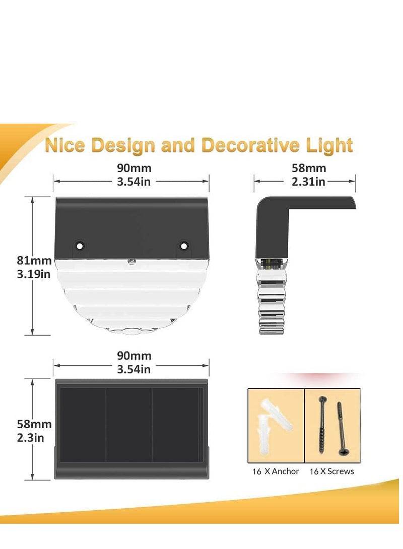 Next Life Solar Deck Lights, 4Pack Outdoor Fence Solar Lights Waterproof LED Solar Stair Lights, Outdoor Solar Fence Lights for Deck, Stairs, Step, Yard, Patio, and Pathway - Image 3