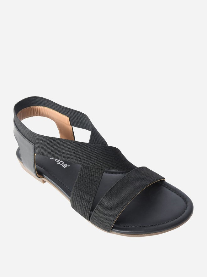 Peterpapa Black Elastic Comfort Sandals - Image 2