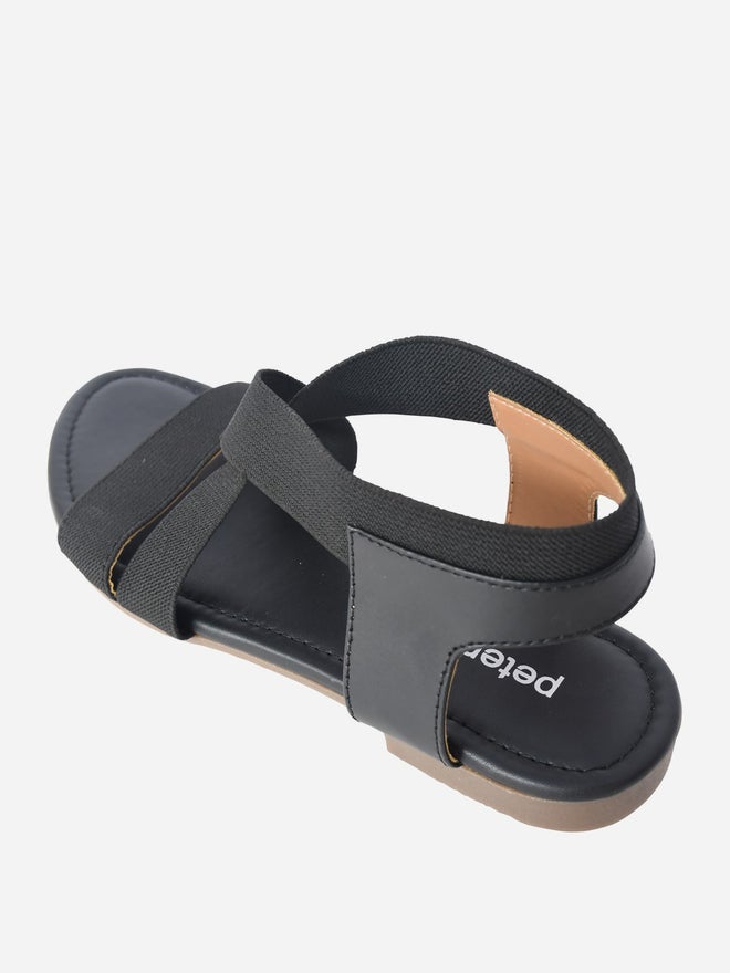 Peterpapa Black Elastic Comfort Sandals - Image 3