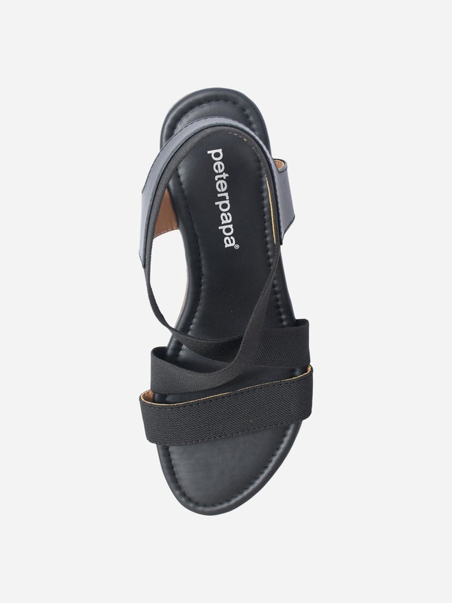 Peterpapa Black Elastic Comfort Sandals - Image 4