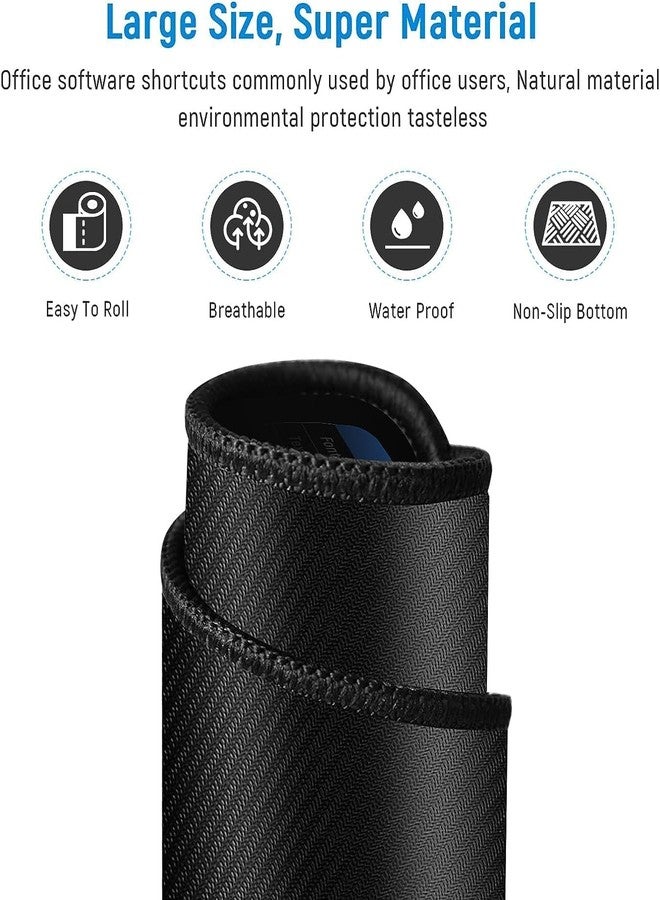 TELEKART Large Anti Slip Keyboard Shortcut Extended Desk mat/Mouse Pad with PS |AI | CDR | PR | Word | excel | PPT Shortcut Keys Computer mat for Laptop Size 800 x 300 x 3 mm - Image 5