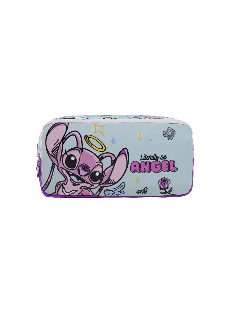 ديزني Disney Stitch Regular Pencil Case | Lilo & Stitch Zippered Pencil Pouch for Kids | Compact School Stationery Organizer | Durable Pencil Case for School, Travel & Daily Use