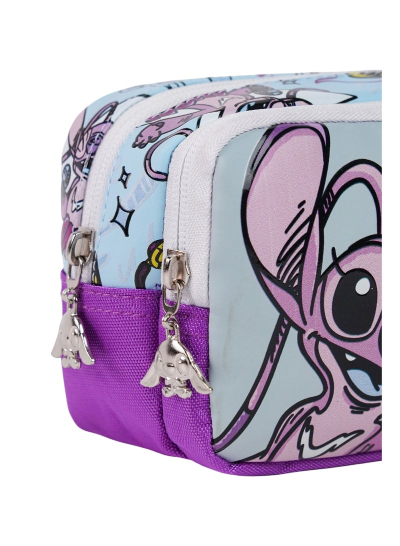 Disney Stitch Regular Pencil Case | Lilo & Stitch Zippered Pencil Pouch for Kids | Compact School Stationery Organizer | Durable Pencil Case for School, Travel & Daily Use - Image 4