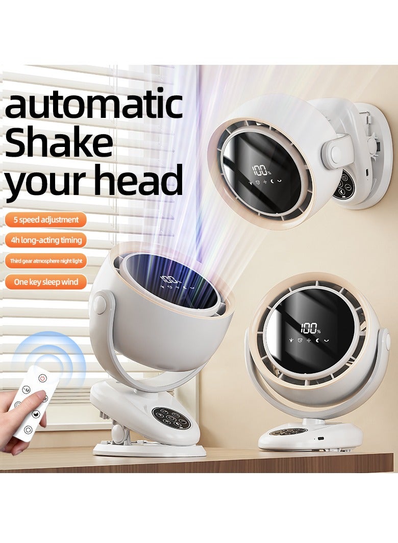 Mini Fan Small, Clip Fan, Table Fan, USB Fan 5 Speeds and Strong Airflow | 3-speed Adjustable Light | 4h Long Acting Timing for Baby Stroller, Outdoor Camping, Desktop, Bedroom, Living Room, Office(F7)  - Image 2